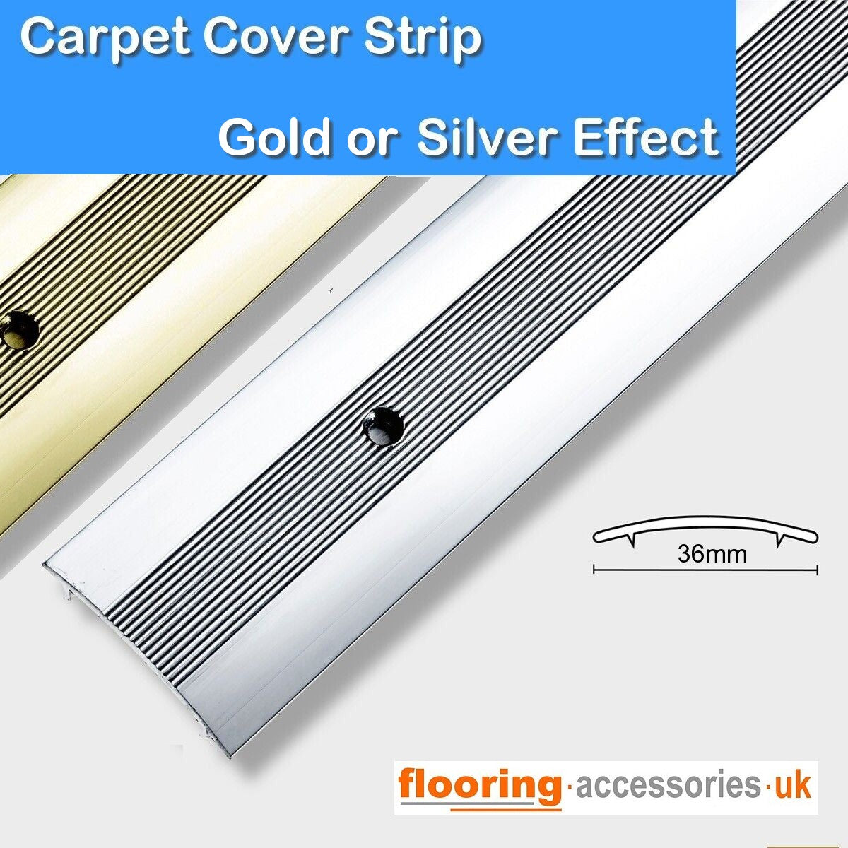 Carpet Cover Strips - Gold or Silver