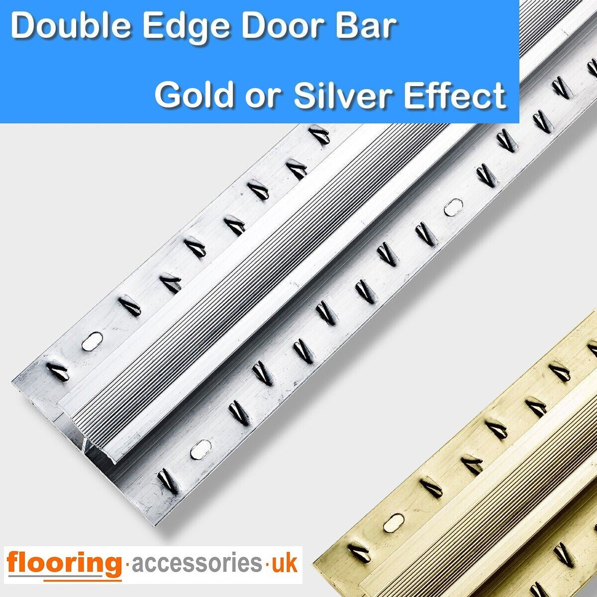 Double Edge Door Bars - Gold or Silver