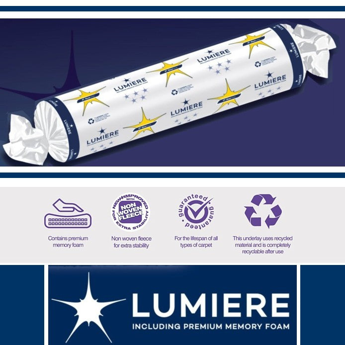 Lumiere 10mm Premium High Quality Carpet Underlay with Memory Foam